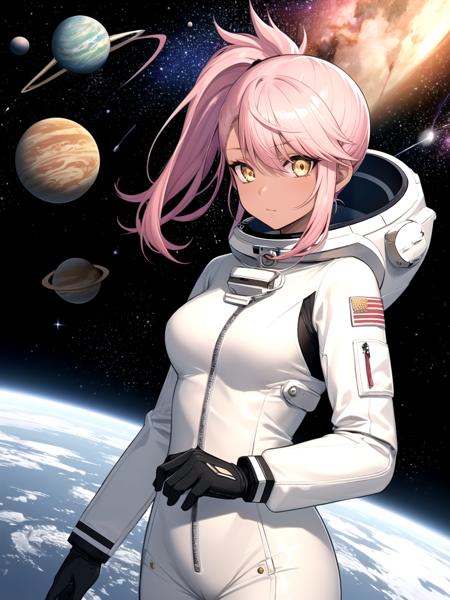 3871952418-masterpiece, best quality, 1girl, solo, dschloe, pink hair, side ponytail, yellow eyes, dark-skinned female, spacesuit, gloves,.png